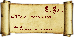Rövid Zseraldina névjegykártya